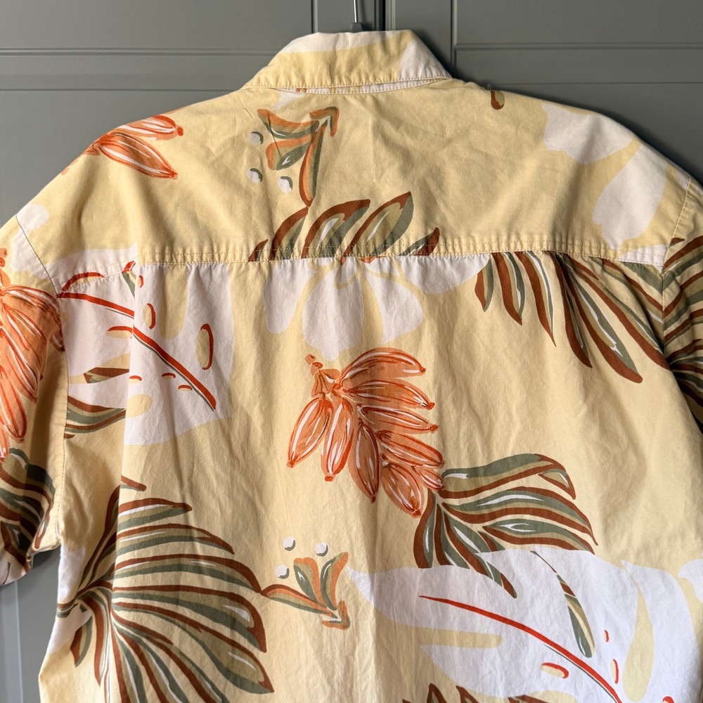 Kahala John Severson Vintage Mens Tropical Floral Hawaiian Shirt, Yellow, L‎ - Picture 9 of 12